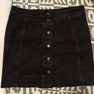 J.Crew Black Denim Skirt